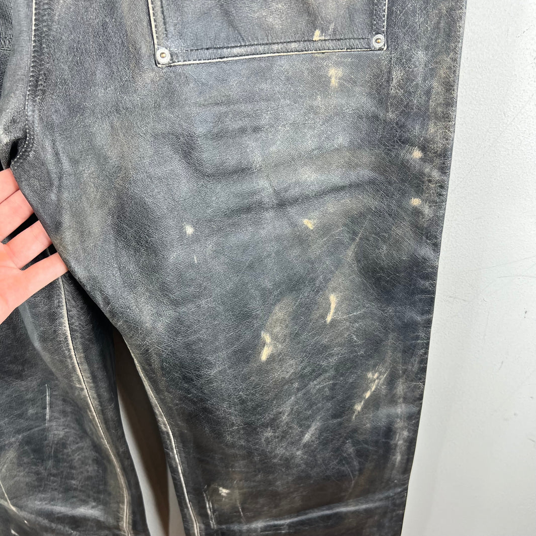 424 Leather Double Knee Trousers