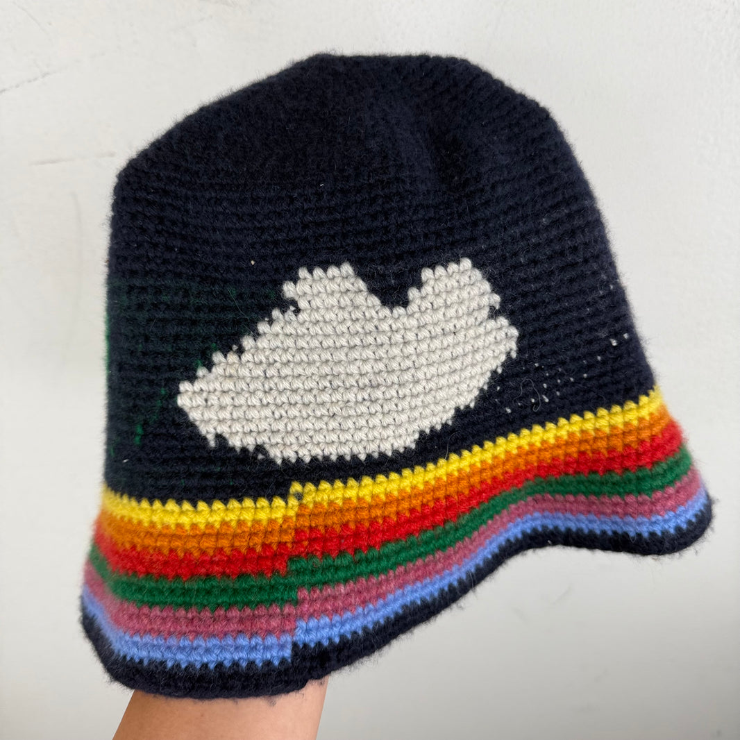 Elder Statesman Rainbow Knit Bucket Hat