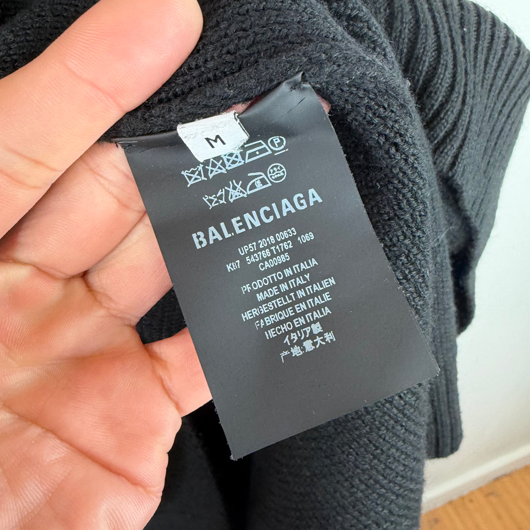 Balenciaga Pride 1/4 Zip Fur Knit Sweater