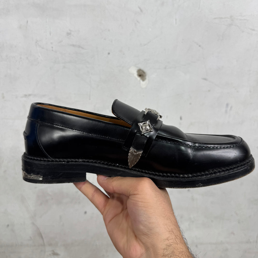 Toga Virilis Silver Embellished Loafers