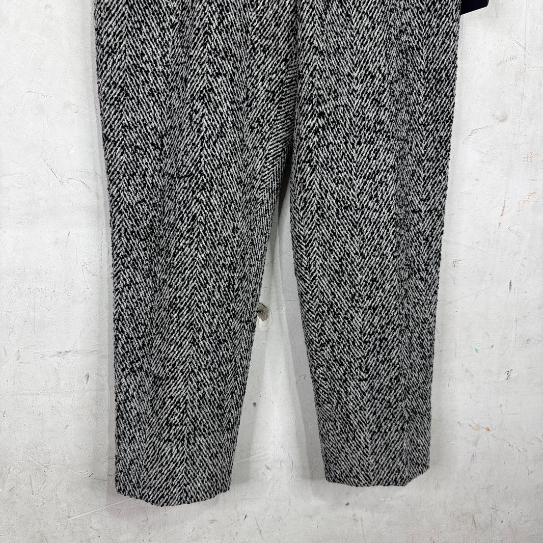 Prada Belted Tweed Trousers