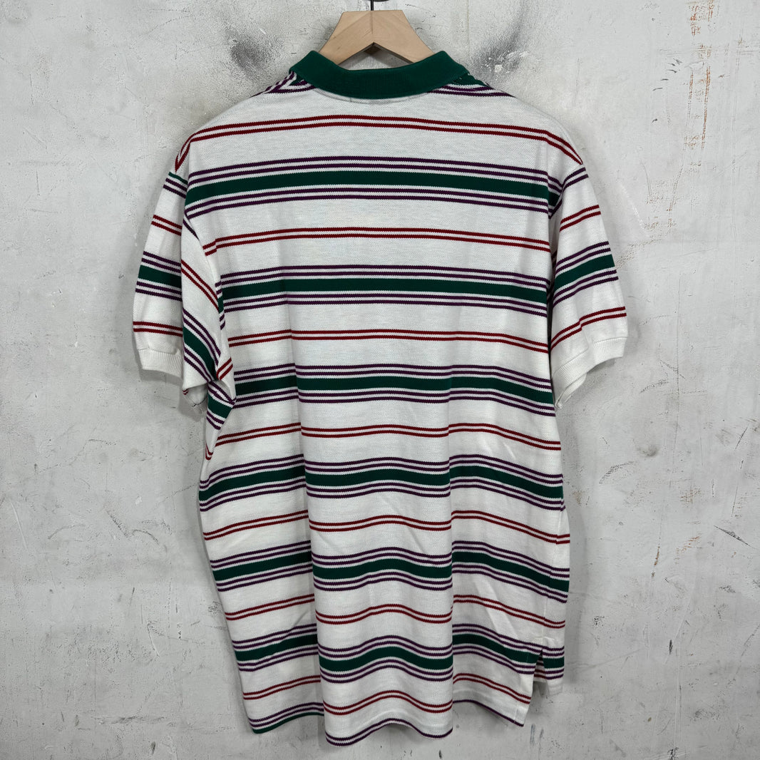 Ralph Lauren Striped White/Green/Red Polo