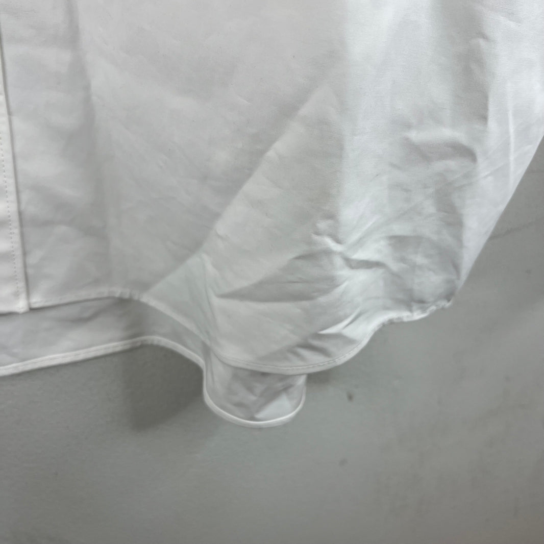 Balenciaga White Cocoon Snap Button LS Shirt