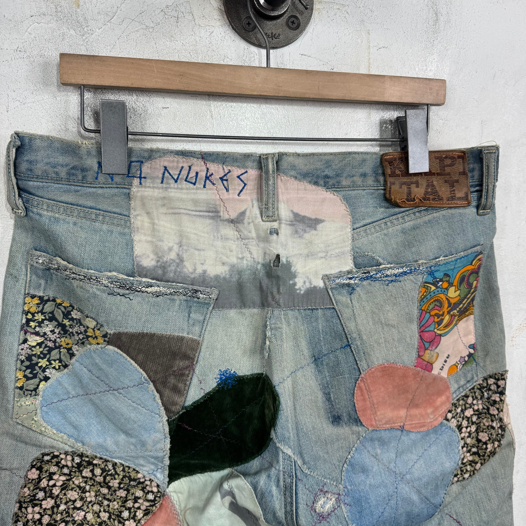 Kapital Patchwork Cutoff Jorts