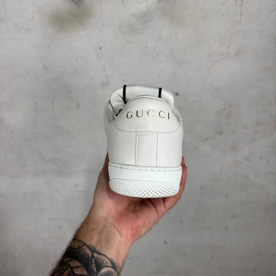Gucci White Monogram Screener Sneakers