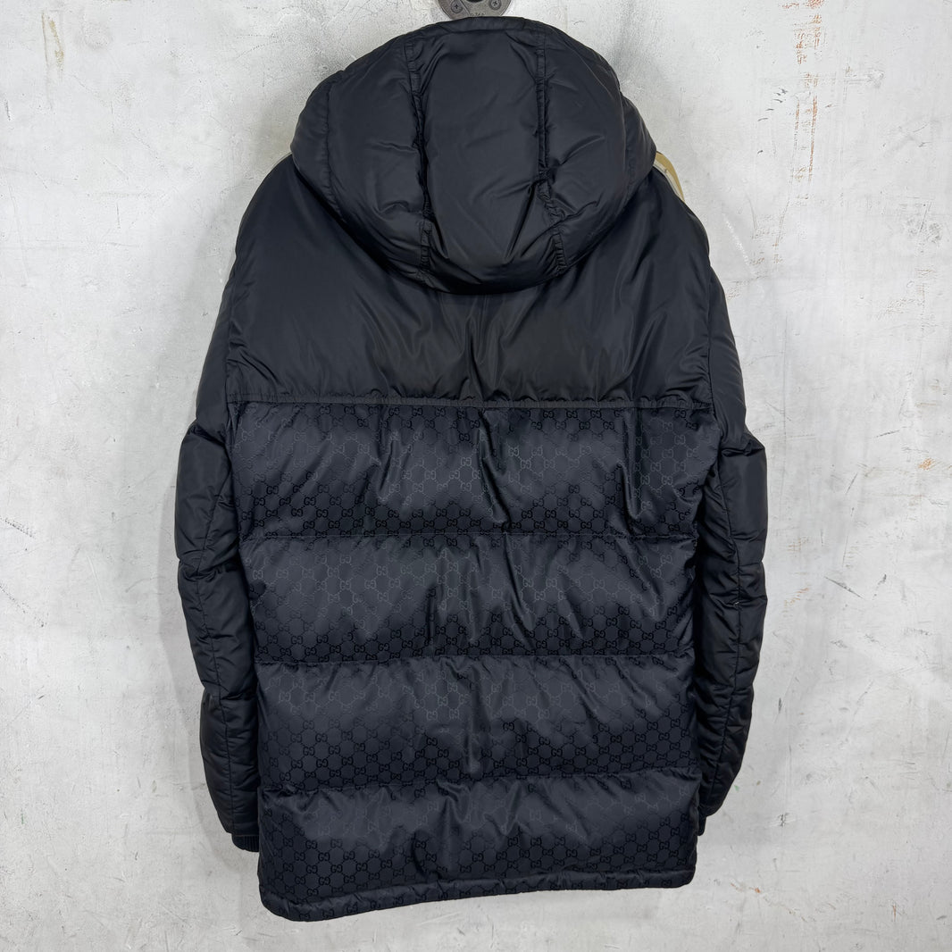 Gucci Monogram Interlock Striped Puffer Jacket