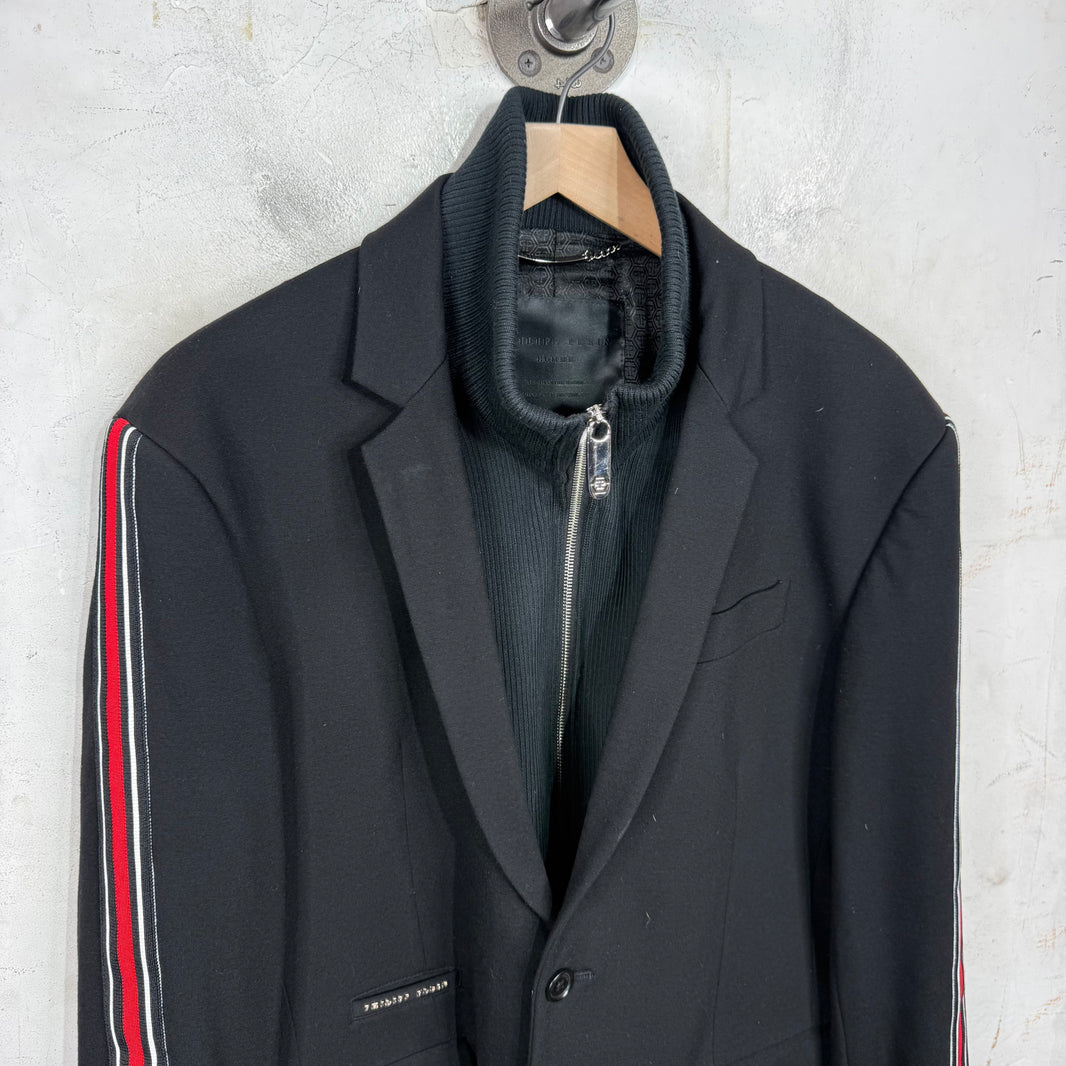 Philipp Plein Layered Knit Blazer Jacket