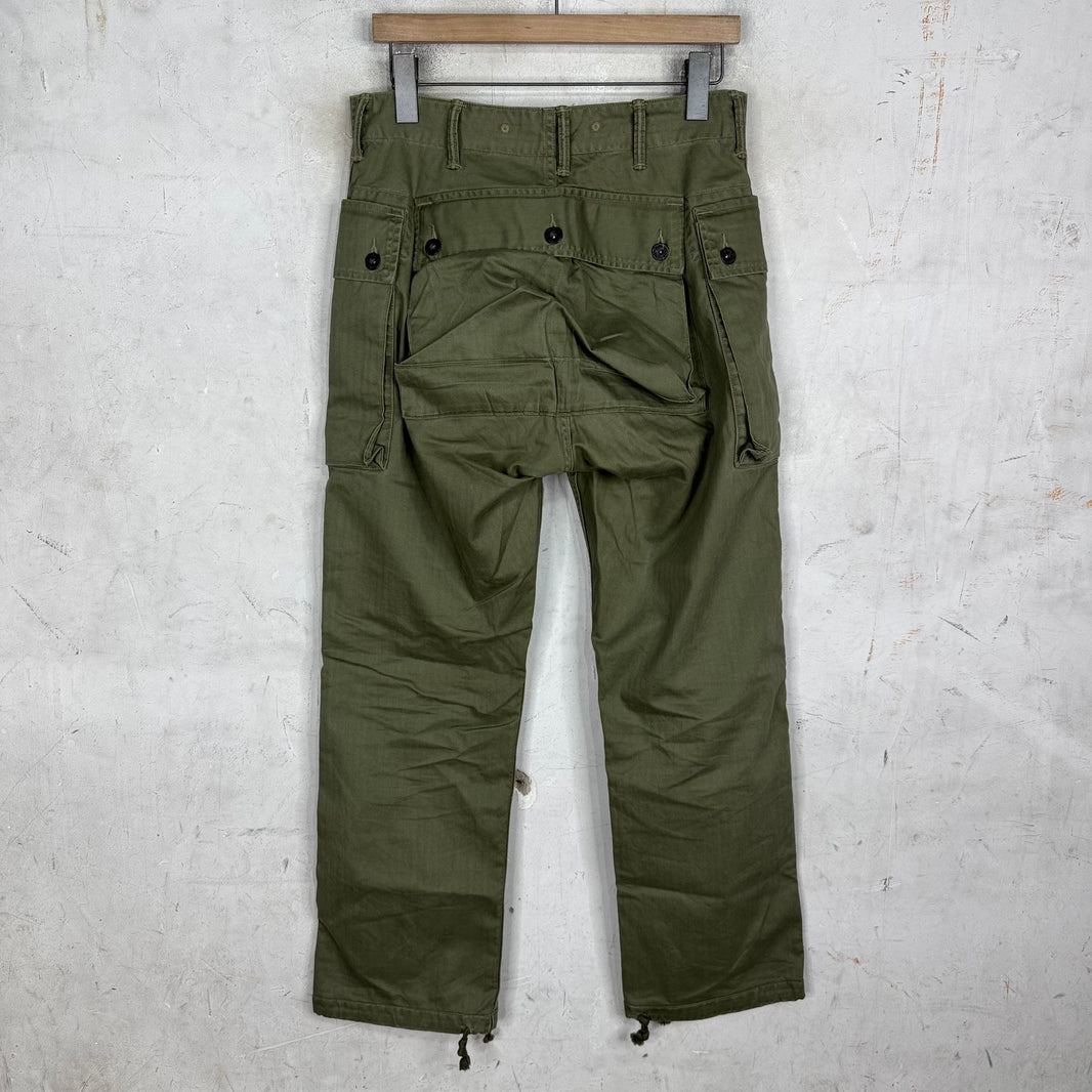RRL Olive Herringbone Cargos
