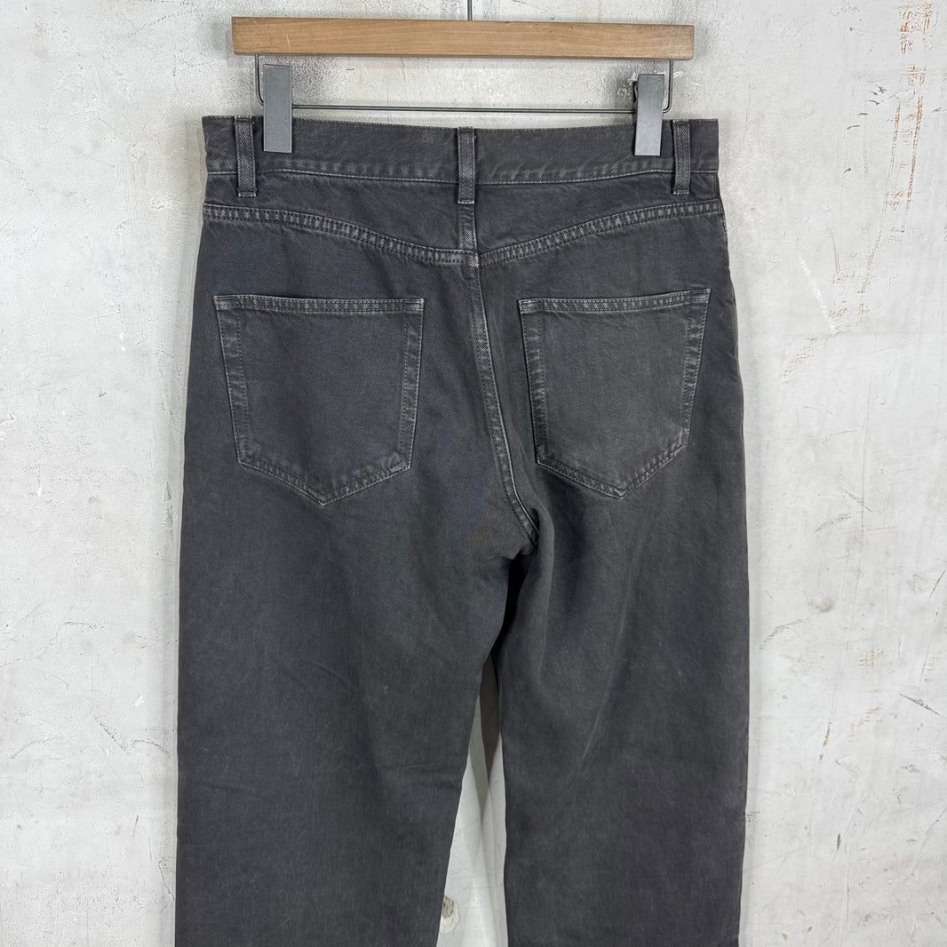 The Row Grey Wide Straight Jeans