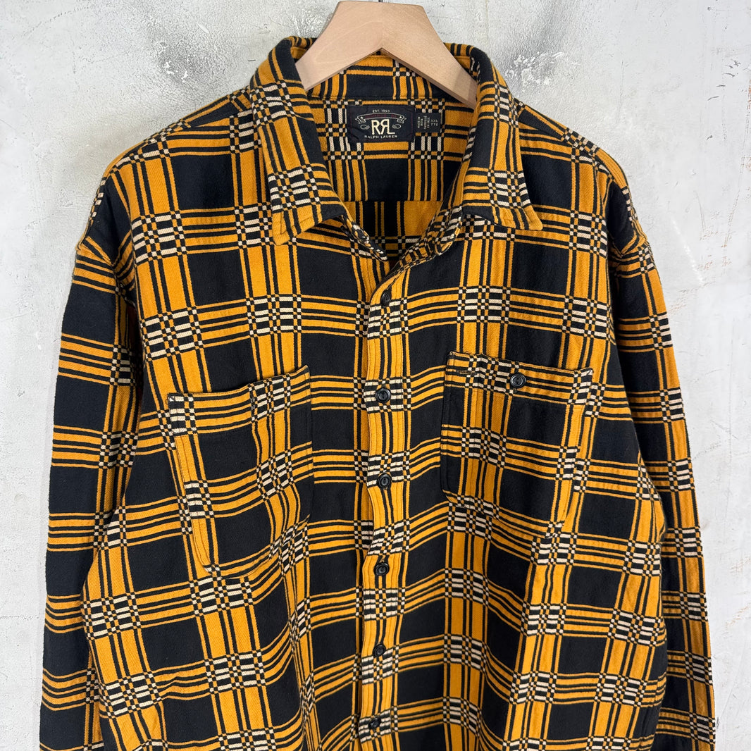 RRL Black/Yellow Heavy Flannel Shirt
