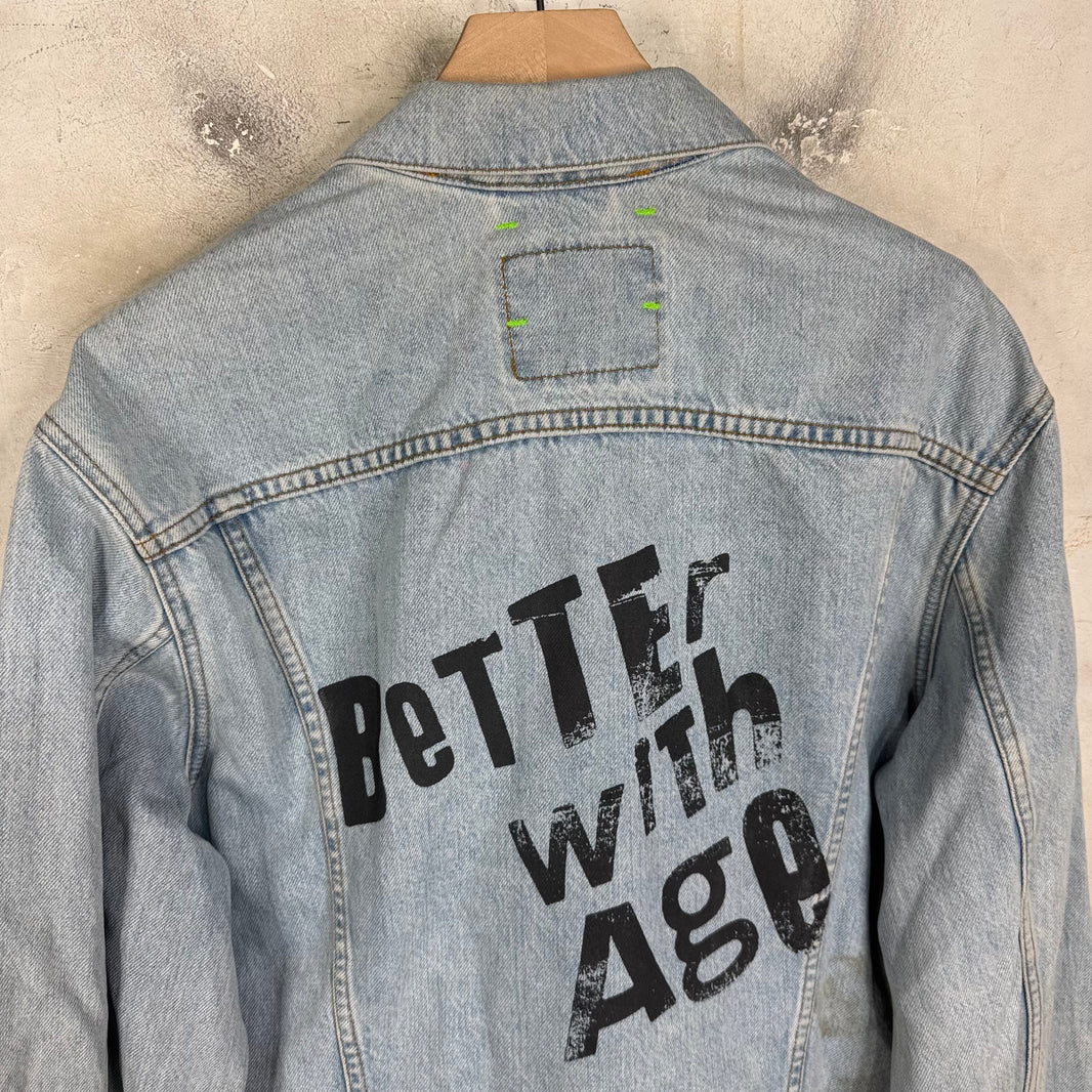 Better With Age Levis Printed Trucker Jacket