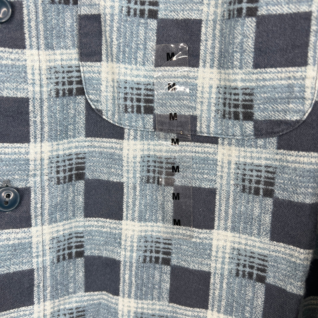 RRL Blue Plaid Button Up Flanel Shirt