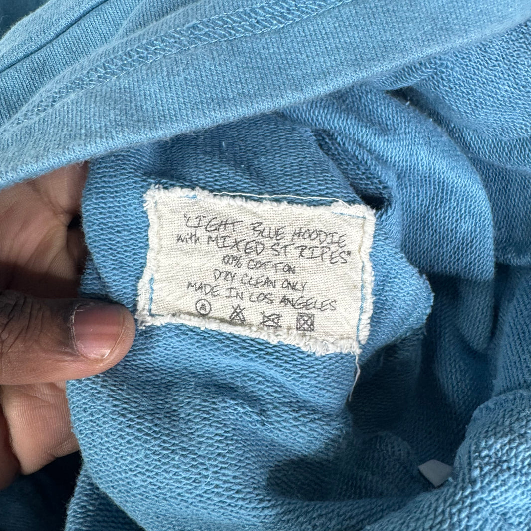Greg Lauren FW19 Blue Striped Hoodie