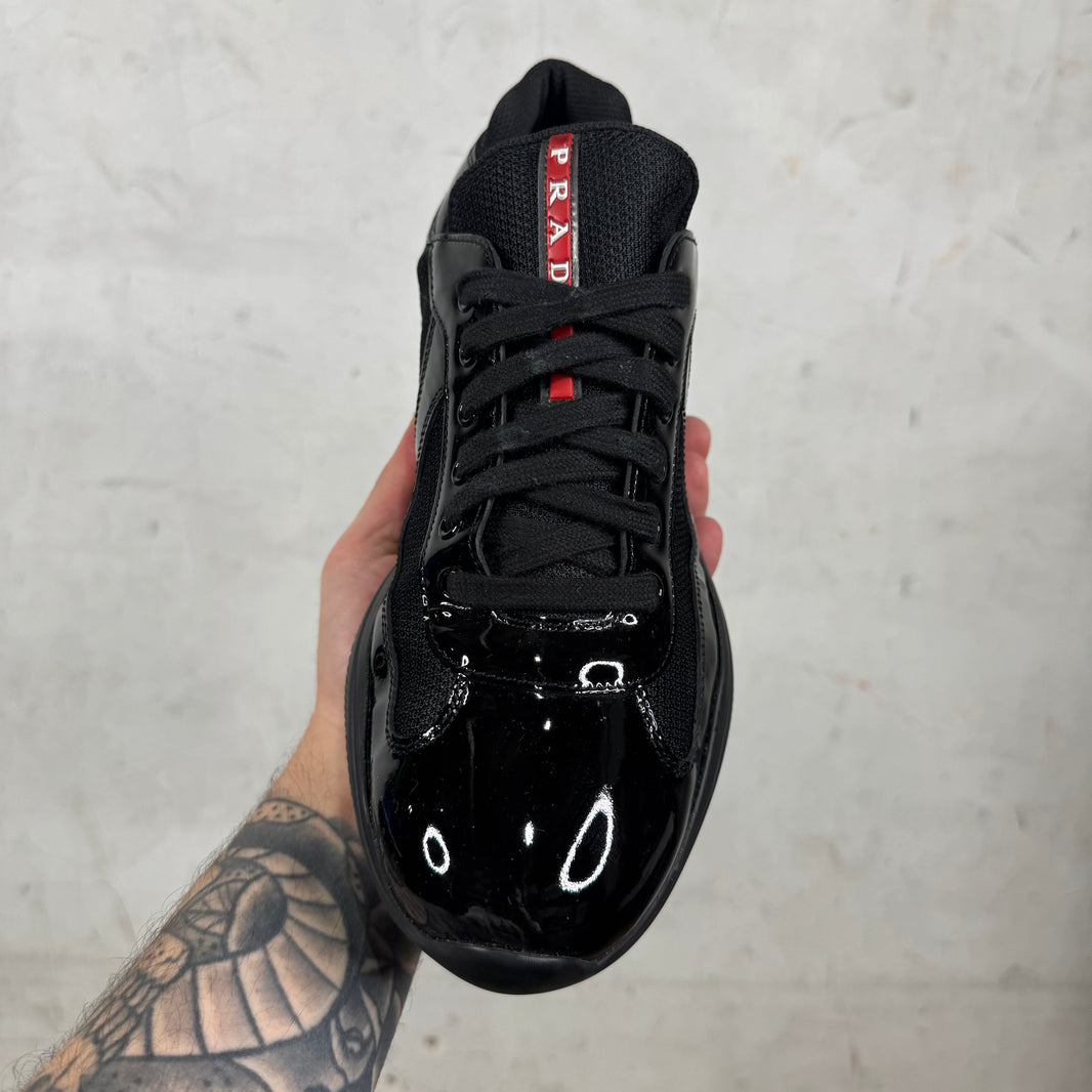 Prada Triple Black Patent Americas Cup