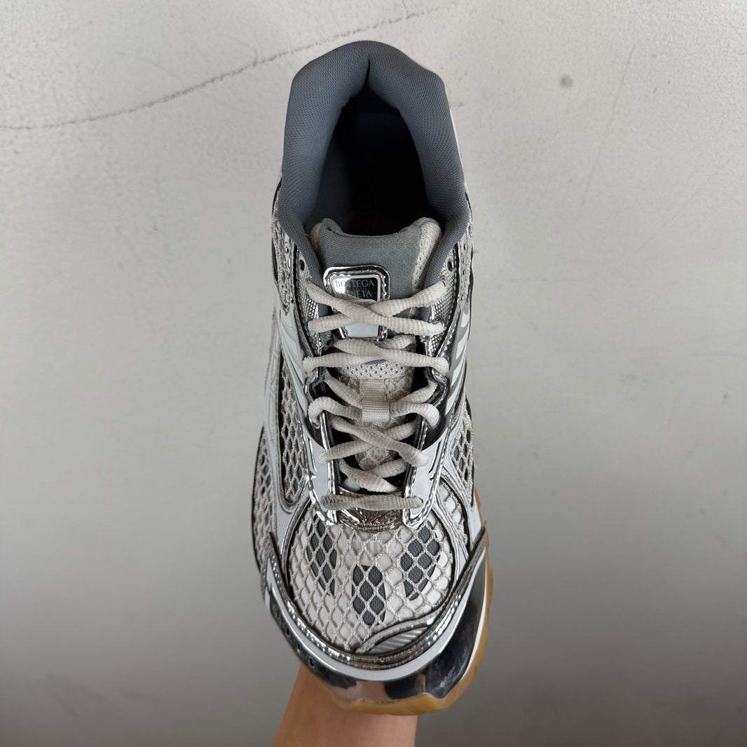 Bottega Veneta Silver/White Orbit Sneakers