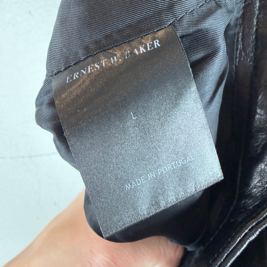 Ernest Baker Lambskin Leather Flared Pants