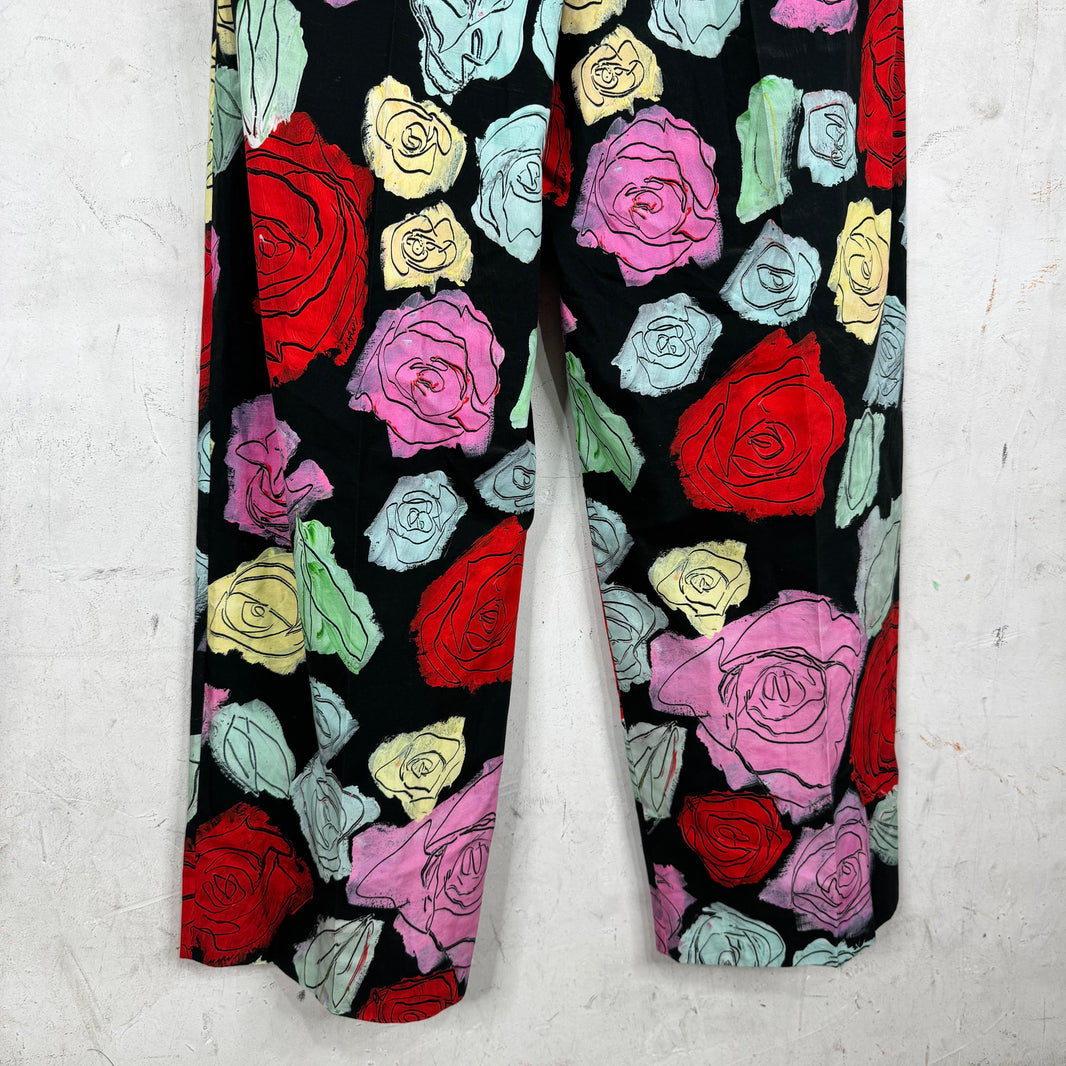 Marni Floral Pleated Loose Trousers