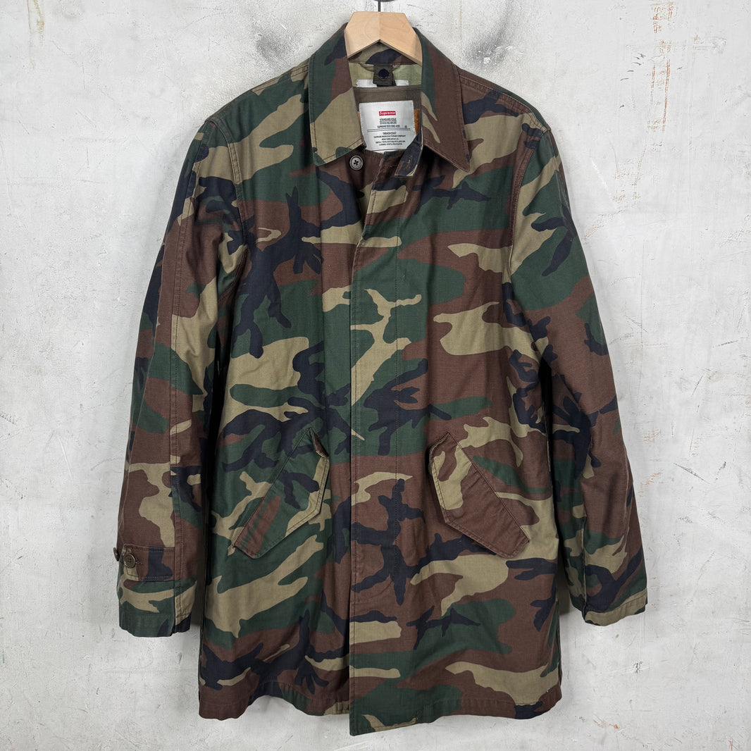 Supreme Camo Green Trench Coat