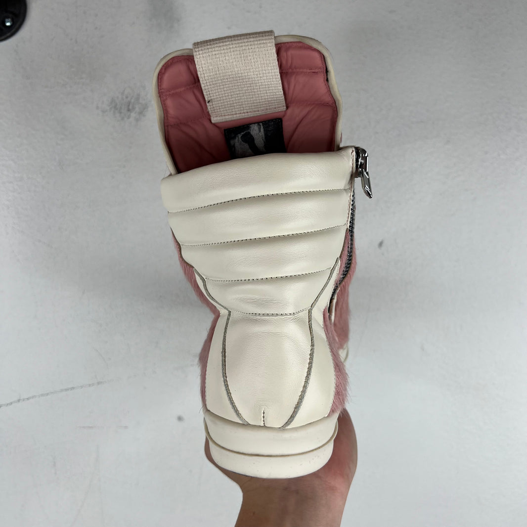Rick Owens Pink Pony Hair Geobaskets