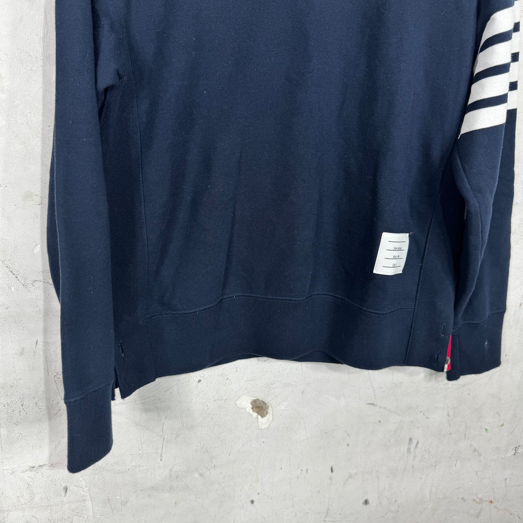Thom Browne Navy Crewneck