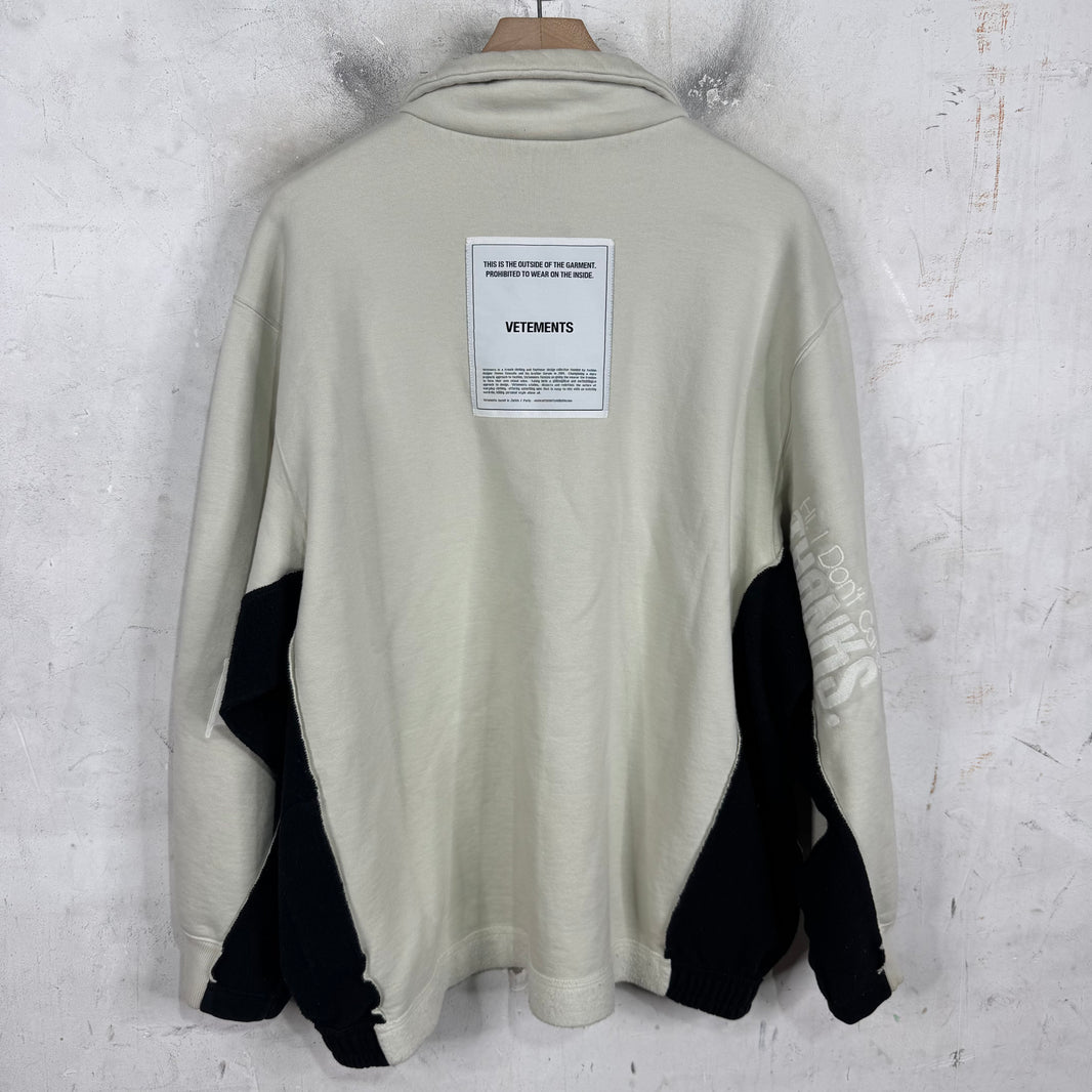 Vetements Elephant Room Half Zip Sweatshirt