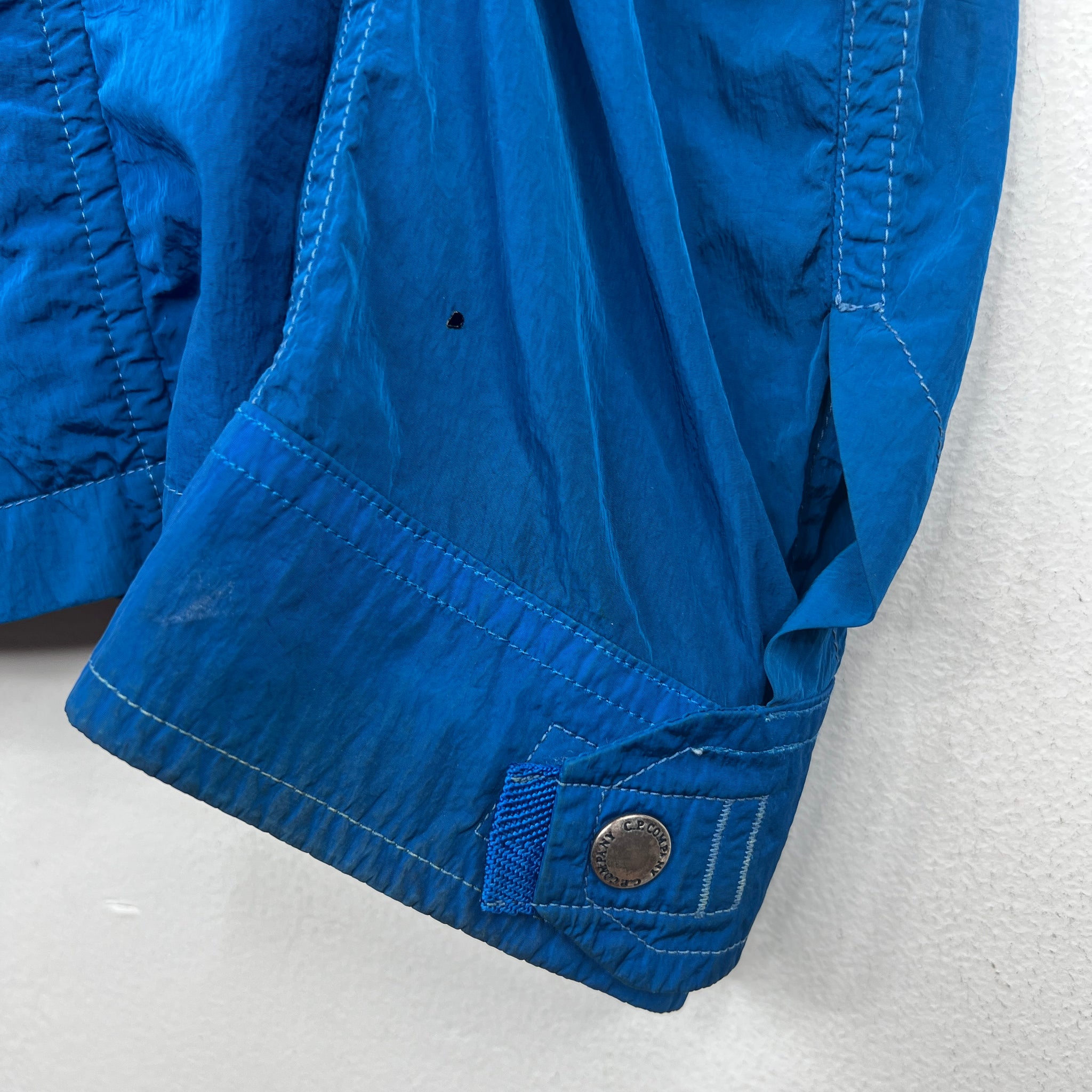 CP Company Blue Polyamide Goggle Jacket