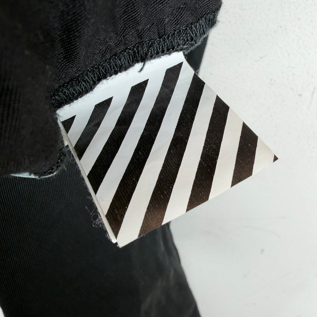 Off White Clear Buckle Black Slim Pants