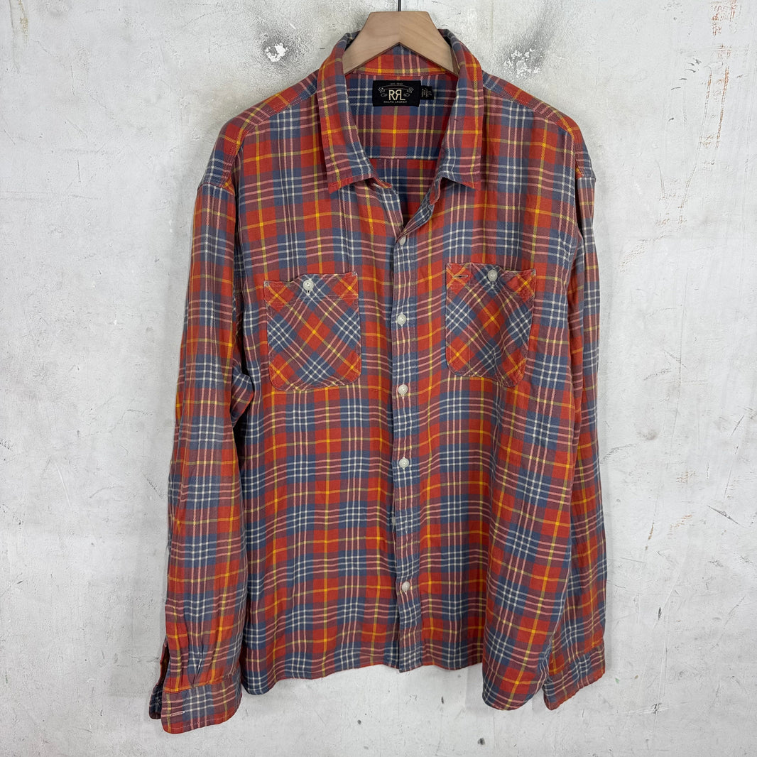 RRL Orange Plaid Flannel