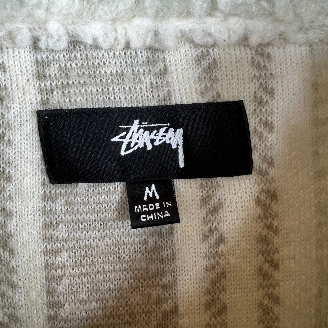 Stussy Green Fleece Button Up Jacket