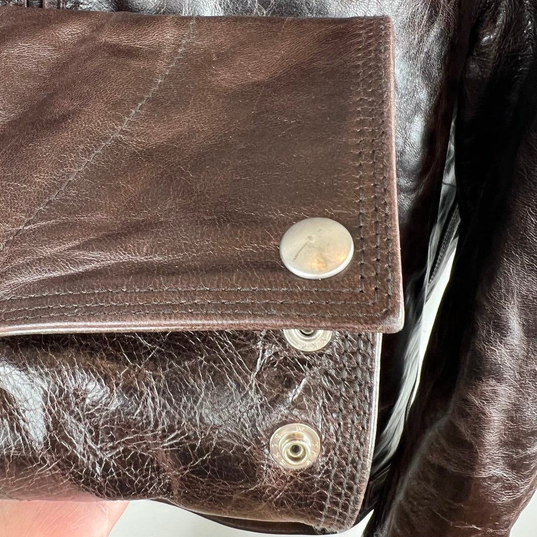 Stussy Brown Leather Garage Jacket
