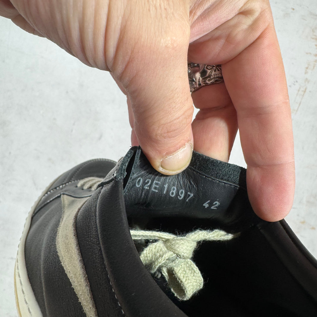Rick Owens Black Leather Vans