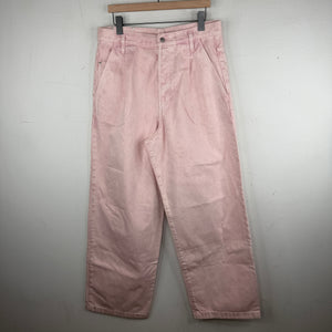 Dries Van Noten Pink Wide Leg Baggy Jeans
