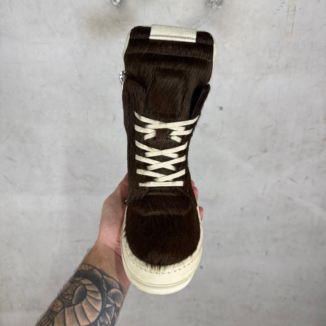 Rick Owens Brown Ponyhair Ramones
