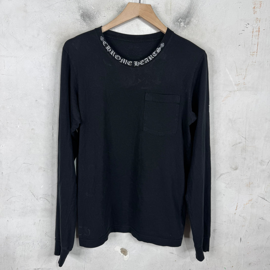 Chrome Hearts Script Logo Black L/S T-Shirt