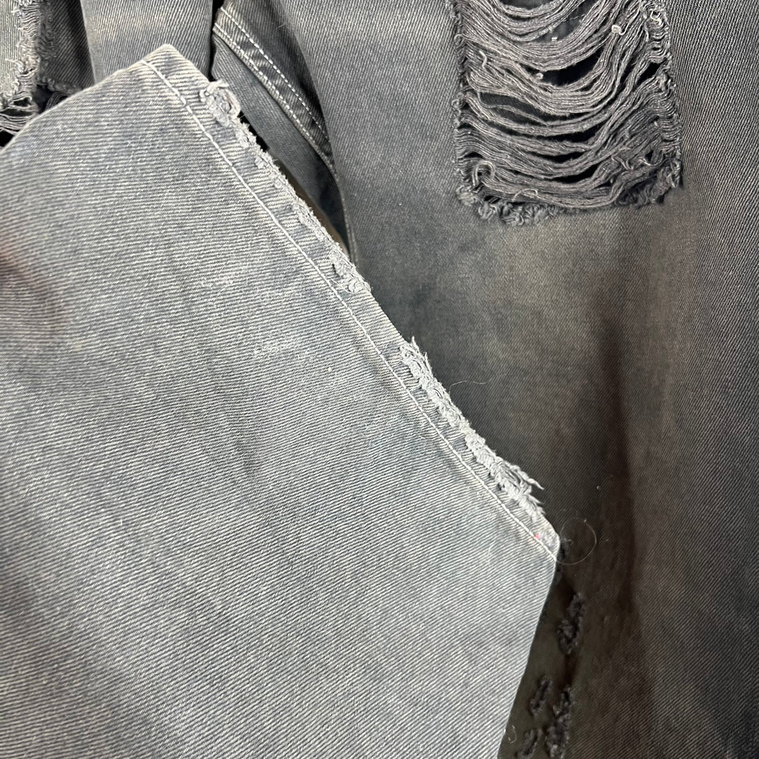 Balenciaga Distressed Straight Leg Jeans