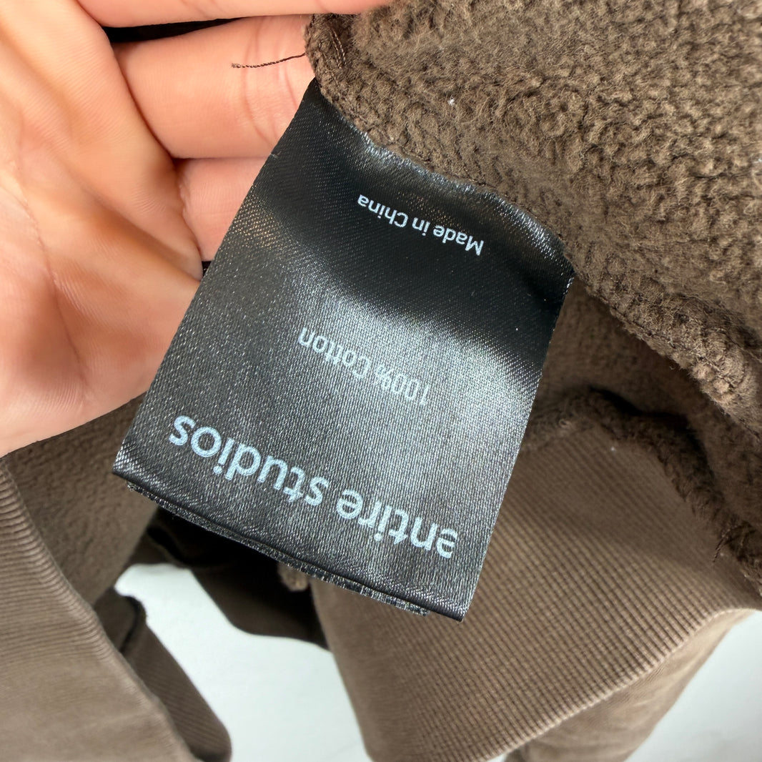 Entire Studios Brown Cropped Hoodie