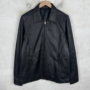 Rick Owens Leather Porterville Strapped Leather Zip Jacket