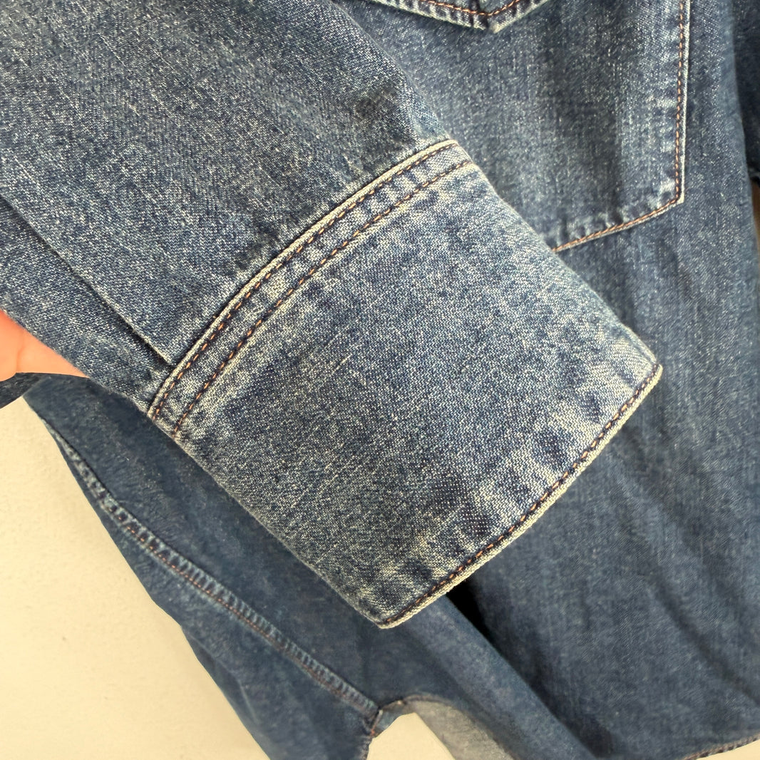 Celine Snap Button Denim LS Shirt