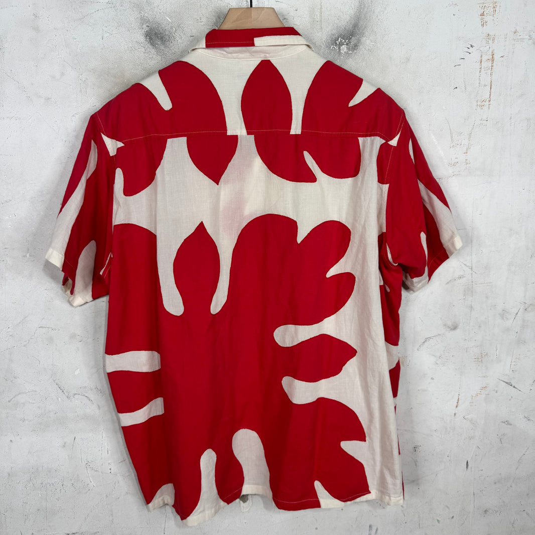 Bode Red Patterned Floral Shirt