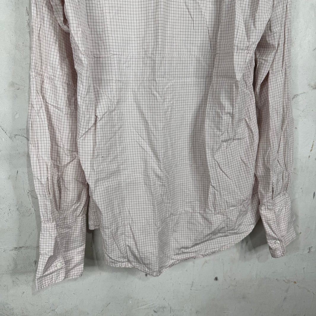 Margiela 09 Pink Grid Button Up