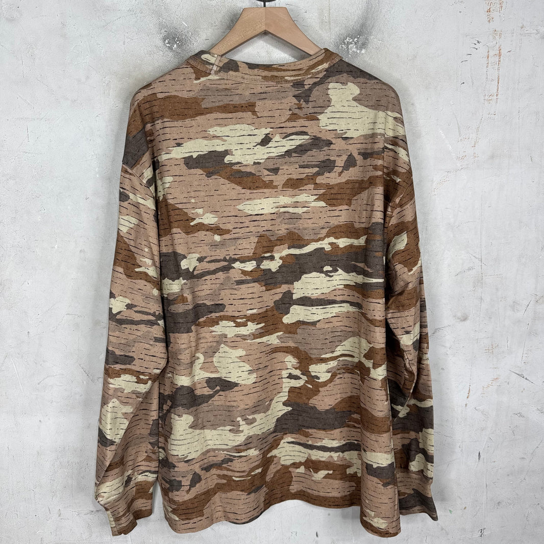 Acne Studios Camo Rhinestone Logo L/S T-Shirt