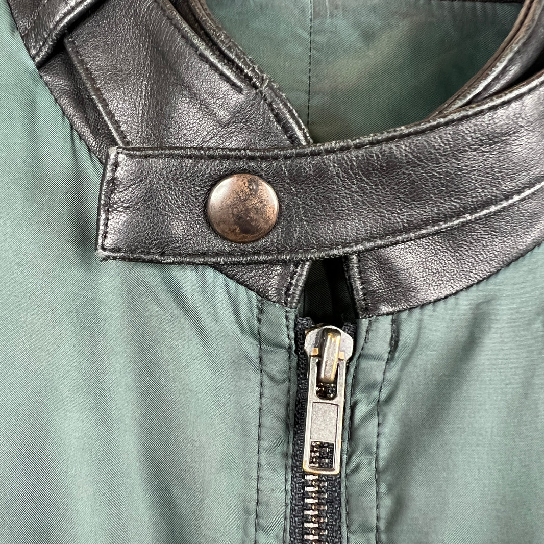 Margiela Nylon Leather Bomber Jacket