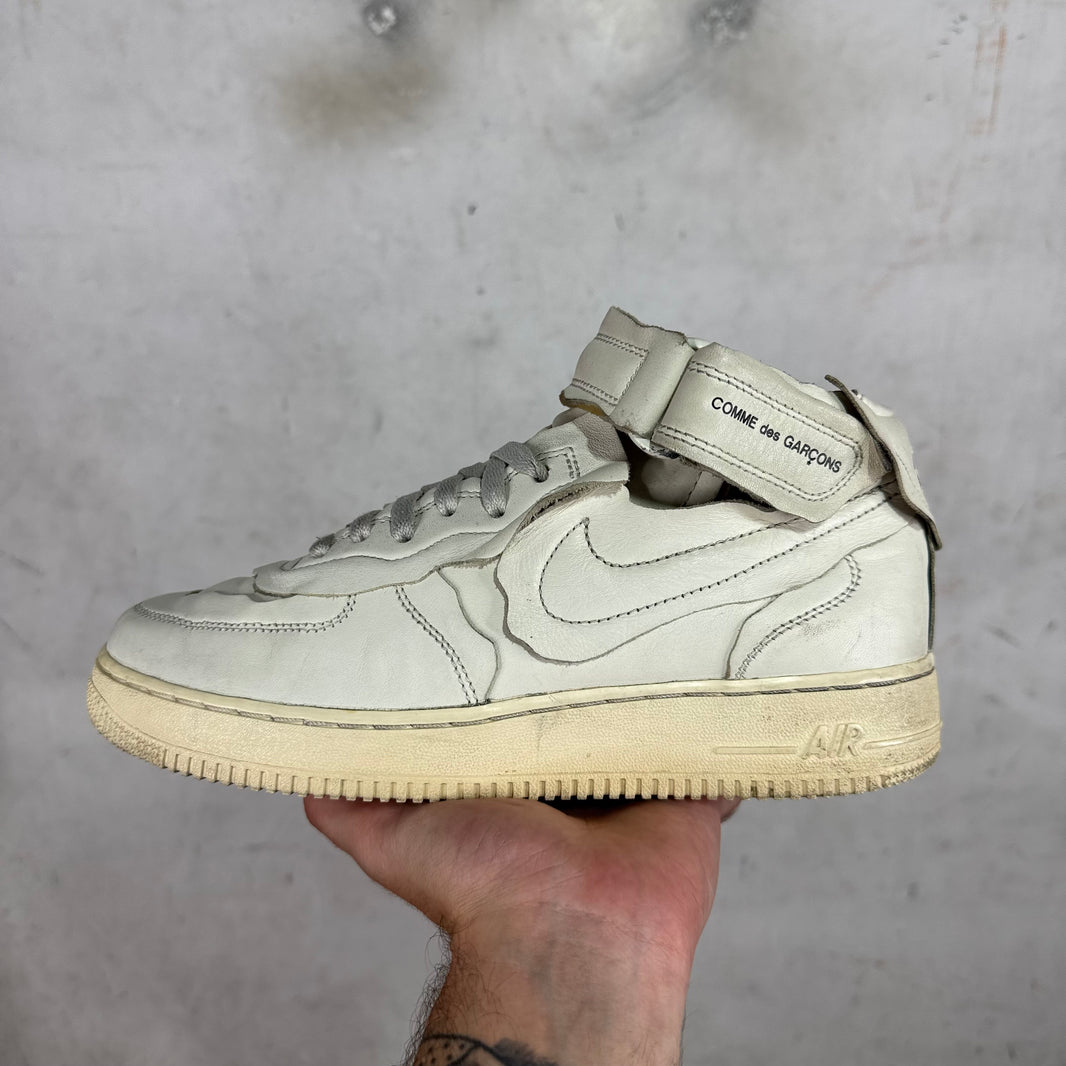 Nike x CDG White Leather AF1's