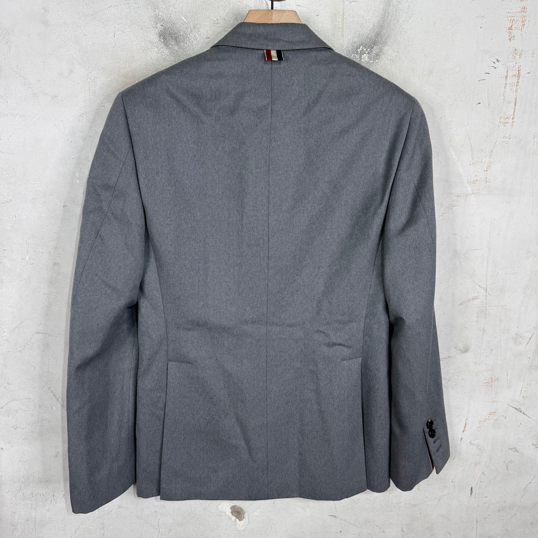 Thom Browne Medium Grey Striped Linear Blazer