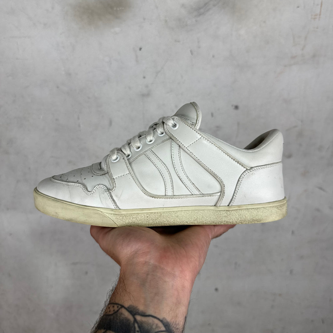 Celine White Triumph Low Sneakers