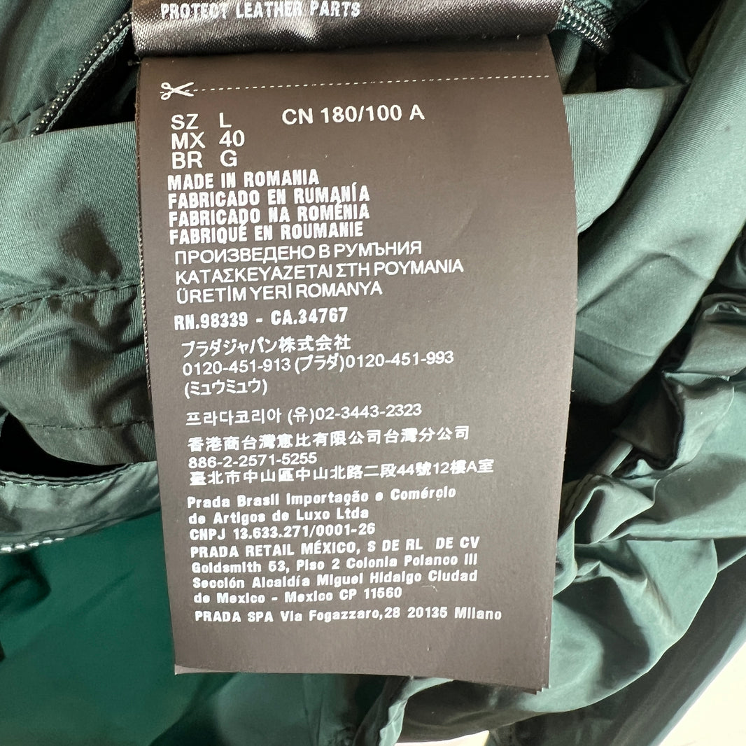 Prada Green Hooded Windbreaker