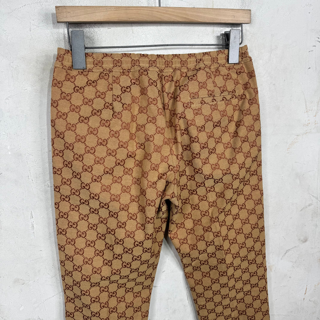 Gucci Woven Monogram Elastic Waist Pants