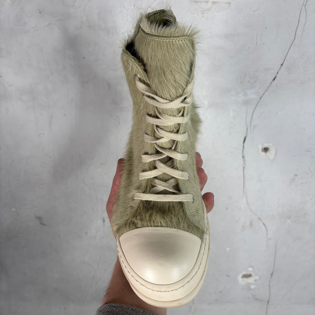 Rick Owens Green Fur Ramones