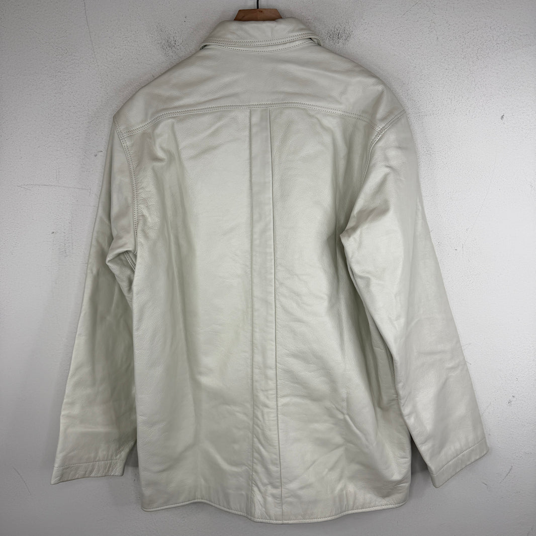 Lemaire Leather Button Up Over Shirt