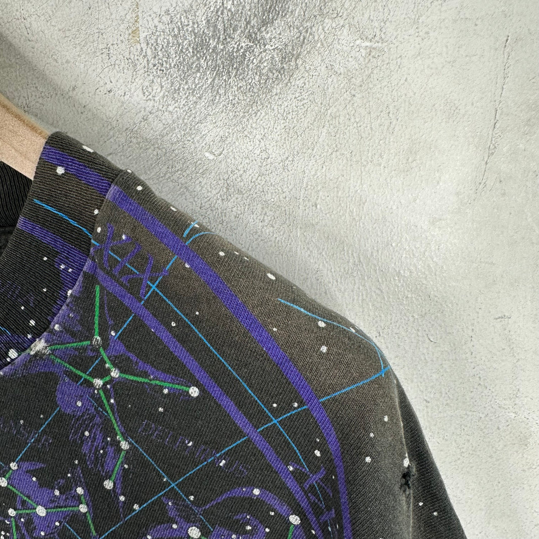Vintage Liquid Blue Zodiac Galaxy T-Shirt